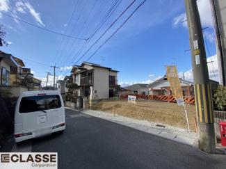 【前面道路含む現地写真】 | 宇治市広野町大開1区画　売土地　建築条件無し
