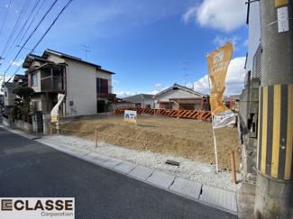 【前面道路含む現地写真】 | 宇治市広野町大開1区画　売土地　建築条件無し