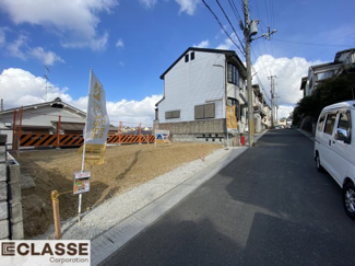 【前面道路含む現地写真】 | 宇治市広野町大開1区画　売土地　建築条件無し