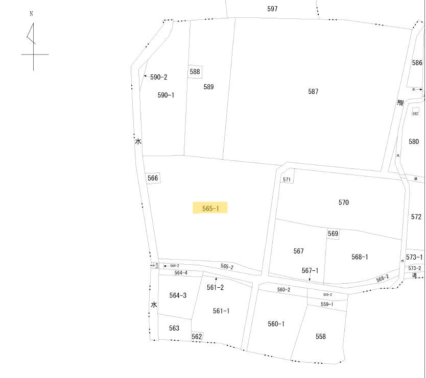 四辻町売地の土地図