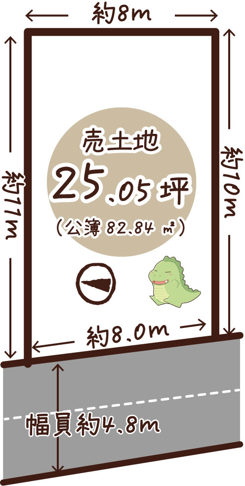 奥海印寺森ノ下の土地図