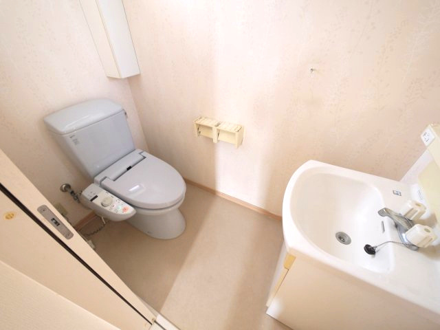山武市津辺　大型中古戸建のトイレ|敷地約514坪 7SSLDKK+２SSSSK平家2世帯住宅 社宅などに JR総武本線成東駅徒歩約9分