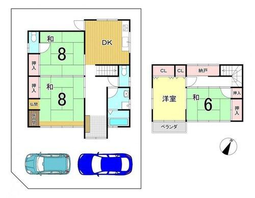 宇多津町津の郷　中古戸建の間取り