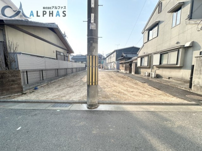 【外観】 | 明石市魚住町清水　建築条件無し土地 | ☆建築条件なし☆
お好きなハウスメーカーで建築できます！！
更地渡し♪※電柱は前面道路東側に移設予定です！