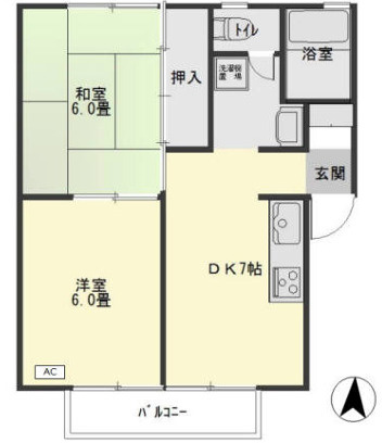 シャトー大半田　Ⅰ棟の間取り