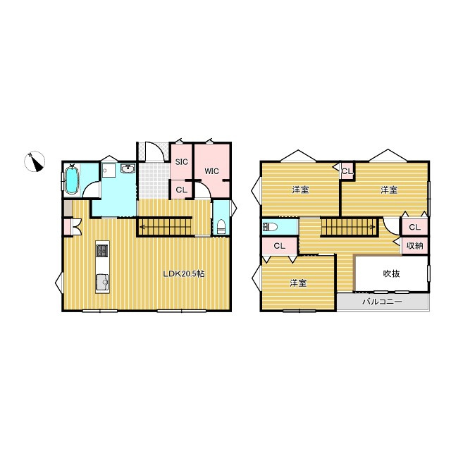 桑名市大字太夫 中古戸建の間取り