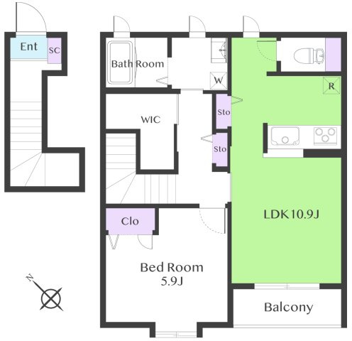 ヴィラ　フロイントの間取り