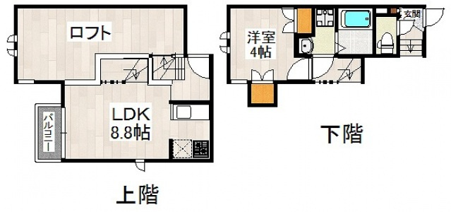 【間取り】 | 仲介手数料半額！HPに初期費用掲載「プライスホーム」で検索！CB東比恵フェリア