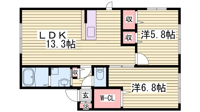 シャーメゾンイケダの間取り