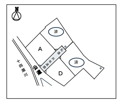 【区画図】 | 下諏訪町西赤砂 分譲地A | 区画図