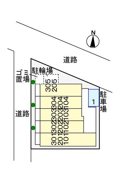 エーデルハイムの駐車場