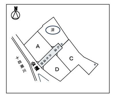 【区画図】 | 下諏訪町西赤砂 分譲地D | 区画図