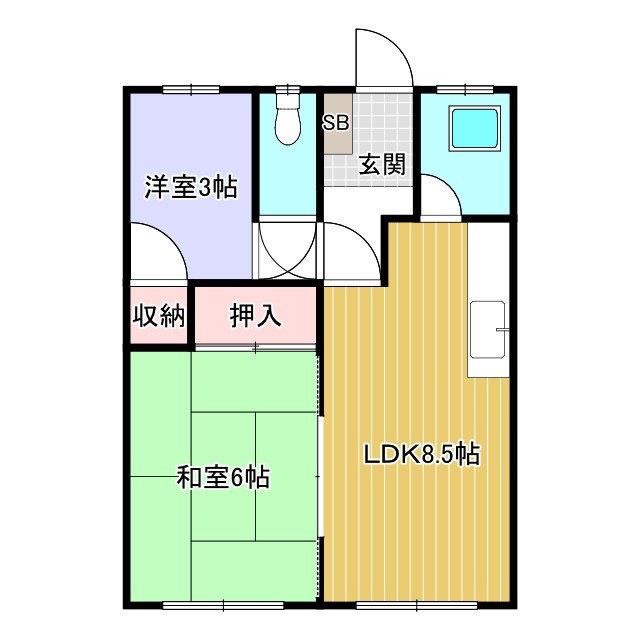 湖月マンション北・南の間取り
