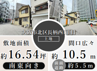 【外観】 | 北区長柄西１丁目売り土地（更地渡し）