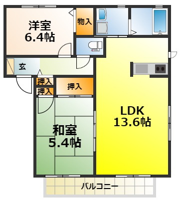メゾンエスポワールAの間取り
