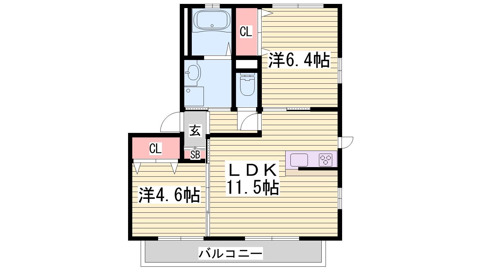 ＰＡＲＡＤＯＲＥＳ　Ｃ棟の間取り