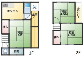 【間取り】 | 東大阪市大蓮東5丁目　中古戸建