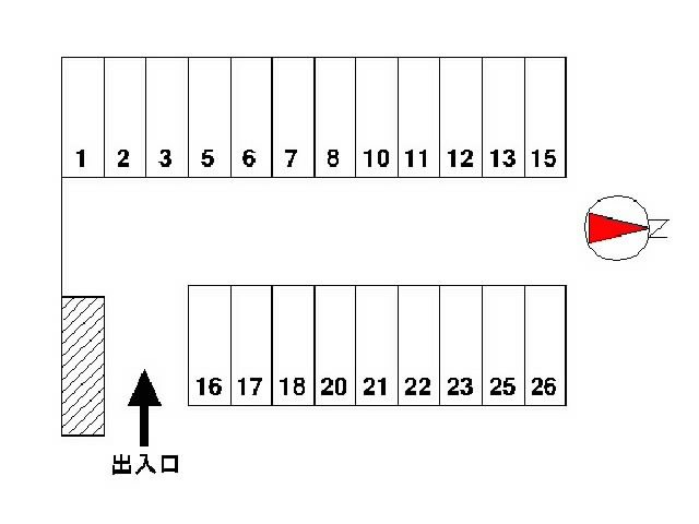 神功モータープールの区画図