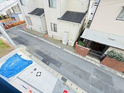 【展望】 | 流山市向小金１丁目新築戸建【東小学校：8分】 | バルコニーより道路側眺望