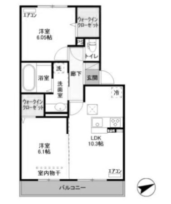 プリマヴェーラの間取り|間取りは反転タイプとなります。