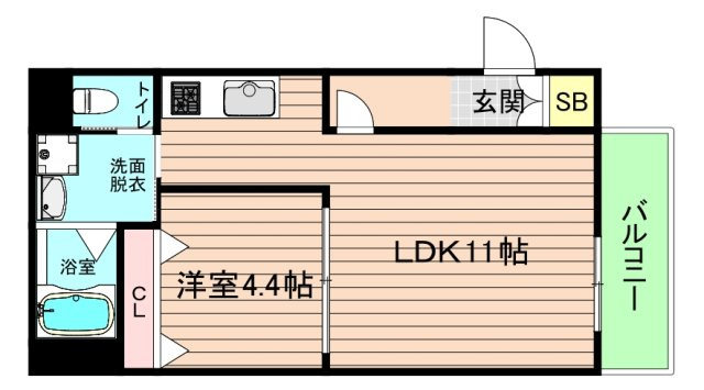 大阪市城東区鴫野西１丁目の賃貸マンションの間取り