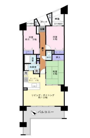 【間取り】 | エバーランドシティ新泉北2番館