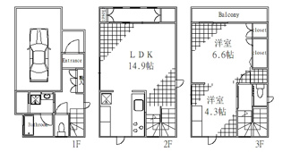【間取り】 | 江東区石島貸家