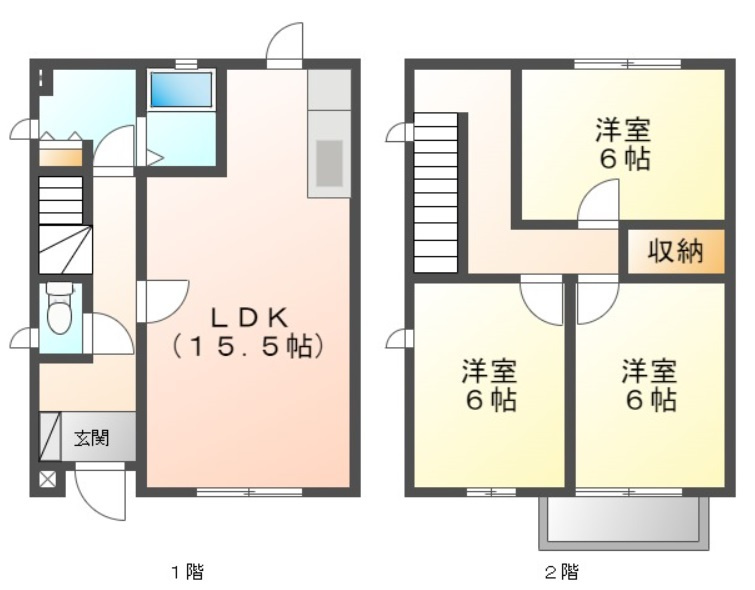 津倉町貸家の間取り