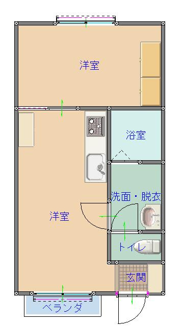 コーポ東山の間取り