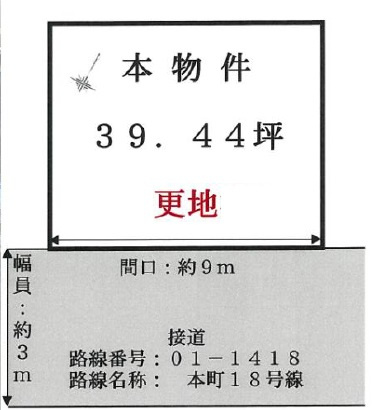 【土地図】 | 加古川市加古川町本町　土地 | 敷地約39.4坪です。
