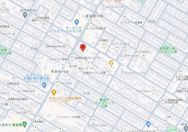【土地】札幌市東区東苗穂十二条3丁目の地図