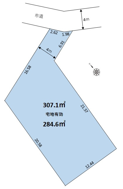 土地　川越市笠幡の区画図|№２区画