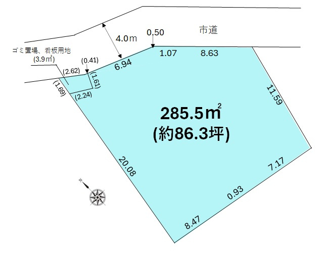 土地　川越市笠幡の区画図|№４区画