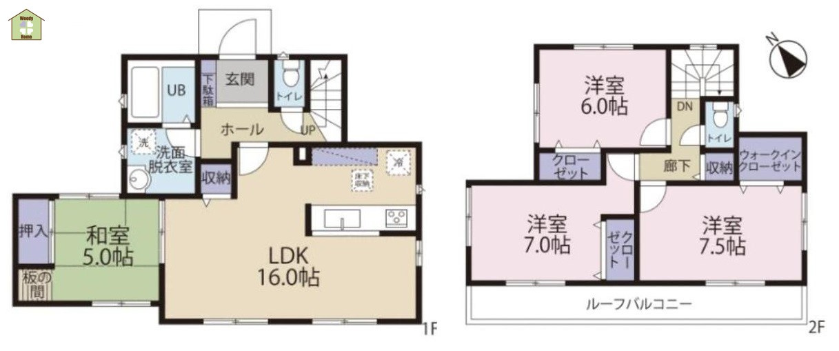 川口市前川2丁目　中古一戸建ての間取り
