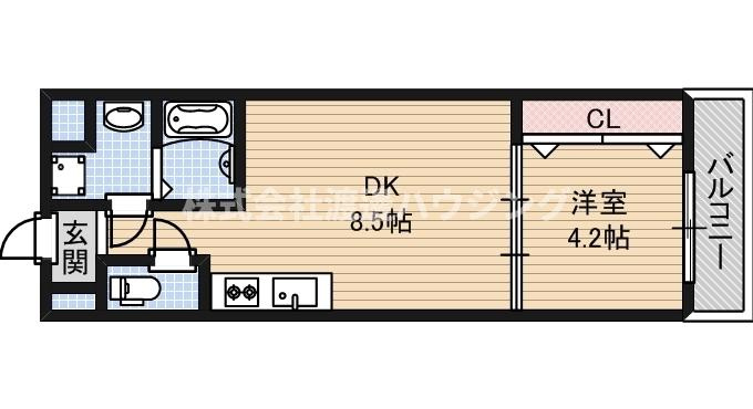 ライブガーデン江坂の間取り