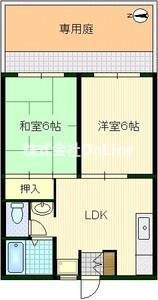八尾市郡川５丁目のアパートの間取り