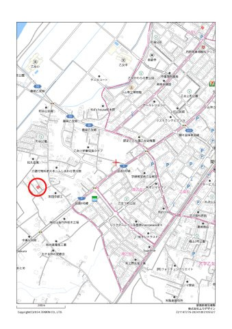小山市乙女の地図