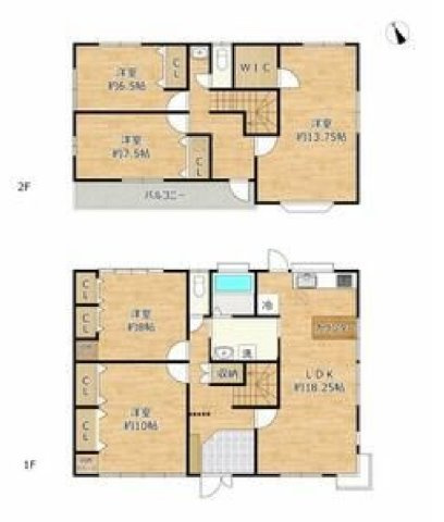 下野市笹原　中古戸建の間取り