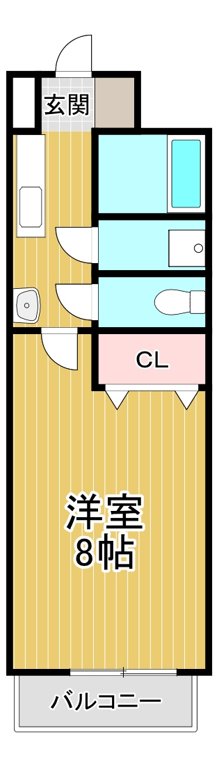 第三コーポ江頭の間取り