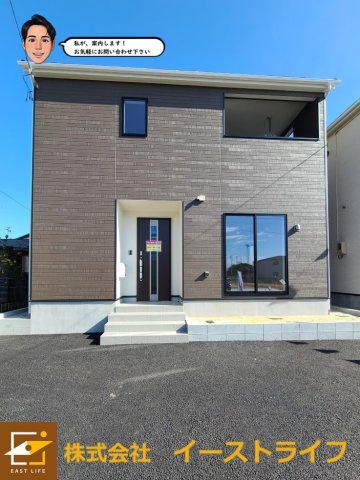 【新築戸建】佐糠町第7※キャンペーン実施中！の外観|1号棟外観写真　当社はお客様に末永く満足していただきたい思いから、ご購入後のアフターフォローにも力を入れております。何なりとご相談ください。TEL：080-9052-9009 担当：梶田