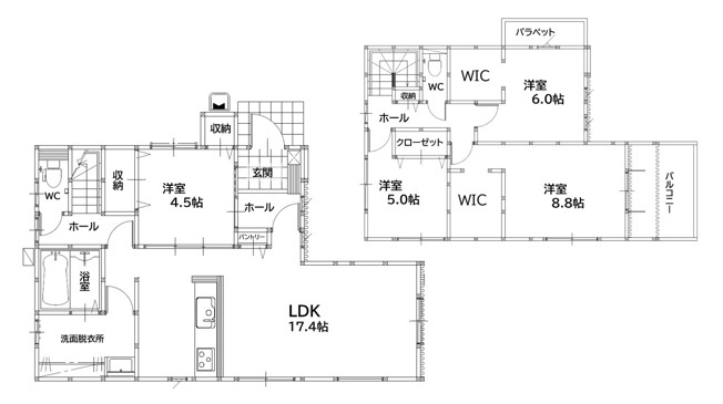 【間取り】 | 八幡東区春の町3丁3期 | ◆賃貸物件と売買物件の違いで、後者の物件は「清掃やリフォームが必要なお部屋がほとんどです」がご存じでしたか？内装見積やご提案も当社にて行えますので安心してお任せ下さい♪