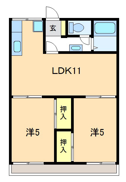 ハイツリバーBの間取り