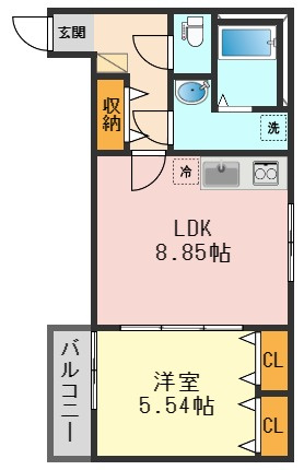 カインドネス一之江の間取り