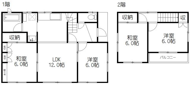 桜ヶ岡6丁目　中古住宅の間取り