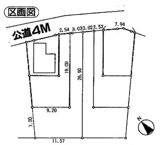 青梅市柚木町２丁目の中古一戸建の区画図