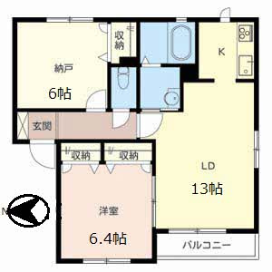 【間取り】 | シャーメゾンたけとんぼＢ棟