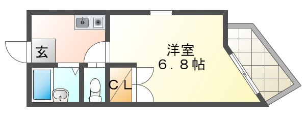 サングレイス西新町の間取り