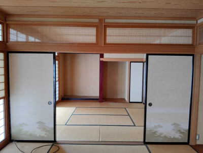 【和室】 | 米沢市下花沢2丁目　２階建中古住宅 | 二間続きの和室です