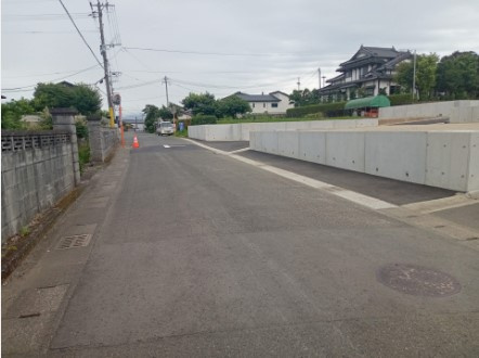 【前面道路含む現地写真】 | 合志市野々島　全7区画（2号地）