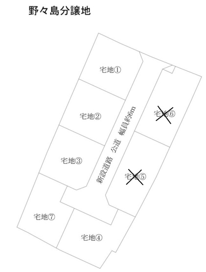 【区画図】 | 合志市野々島　全7区画（2号地） | ☆区画図☆